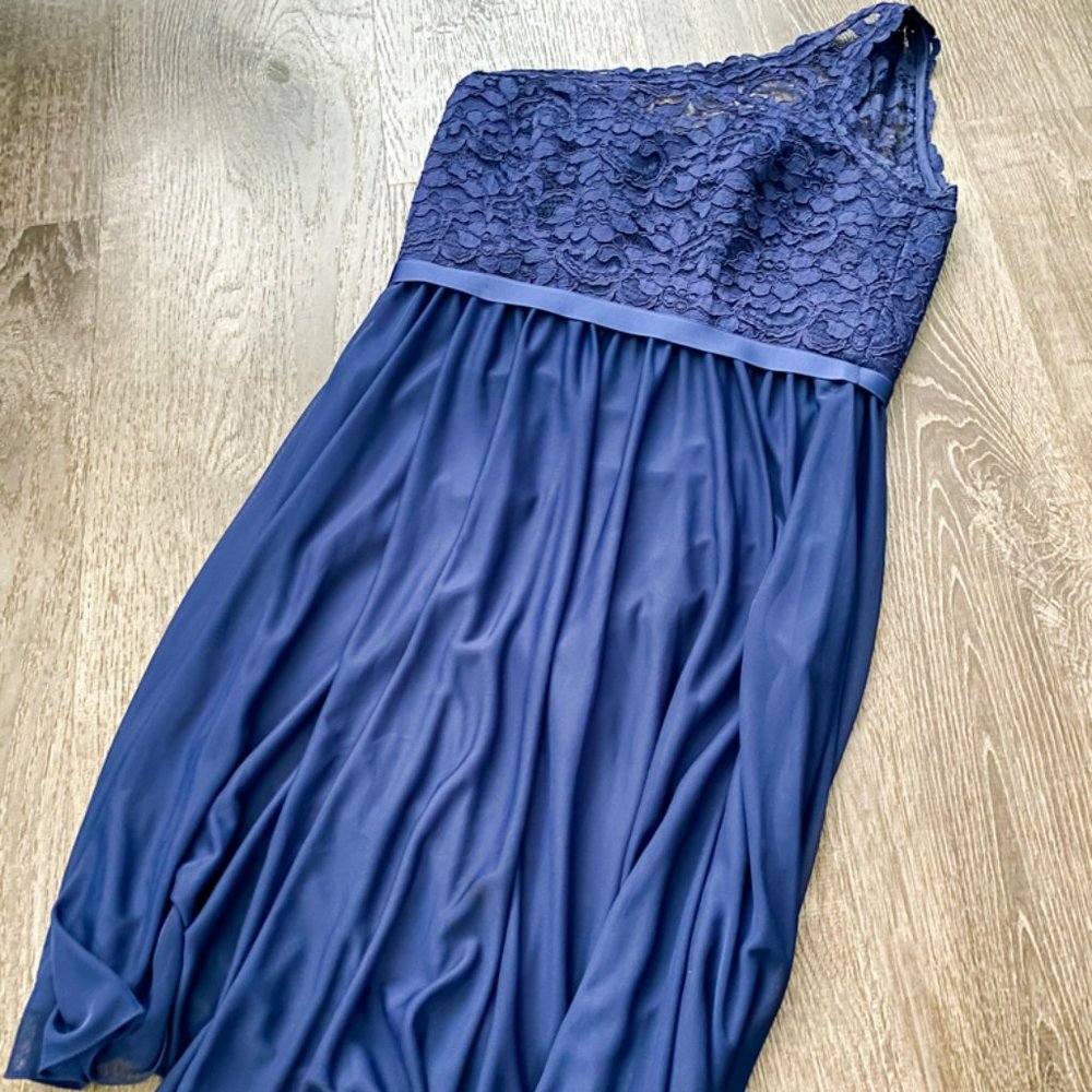 Women's Navy David's Bridal Bridesmaid Dress